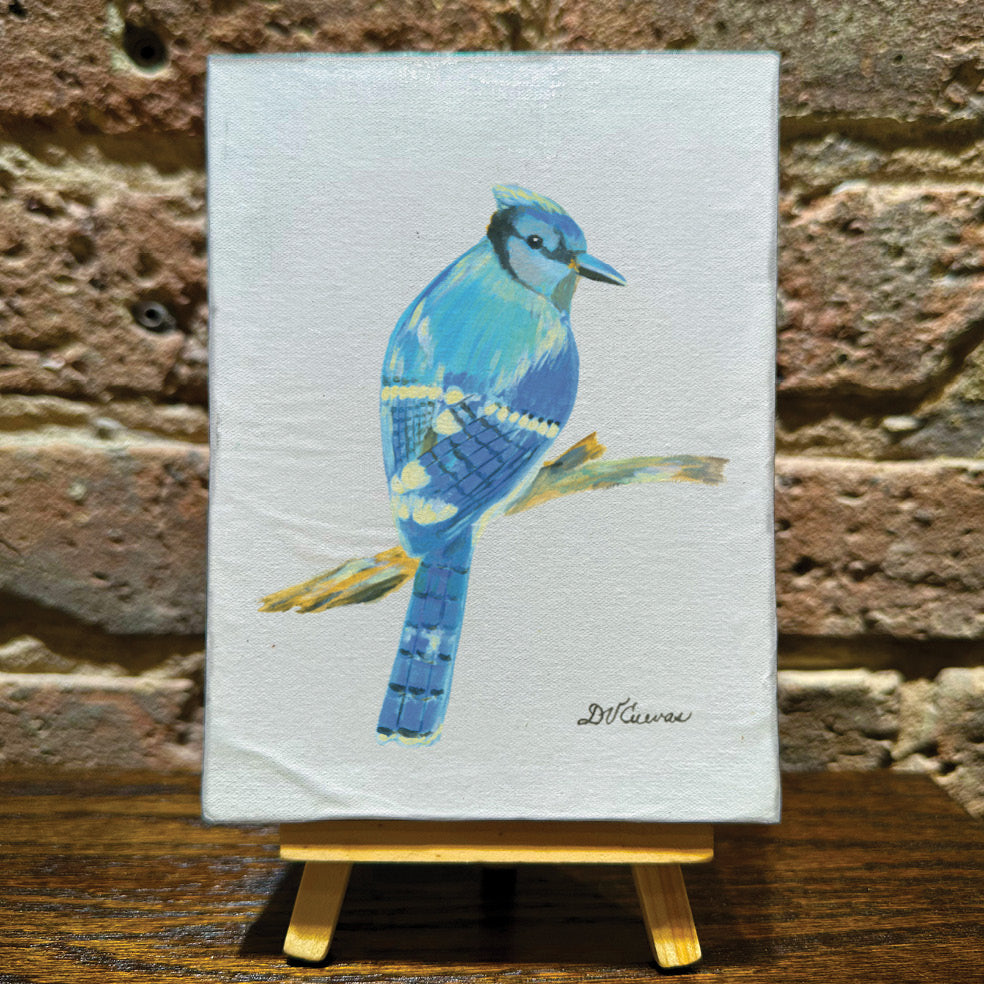 Blue Jay, Mini Artwork (MA-7694E), Front, www.printedcanvas.com