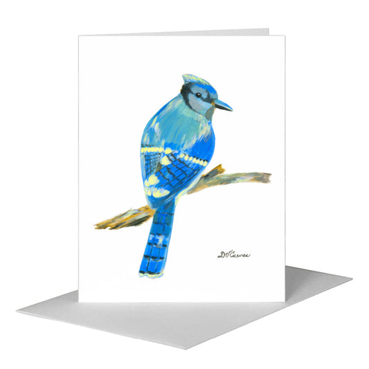 Blue Jay, Greeting Card (#7694F) A2 Card Front, www.printedcanvas.com