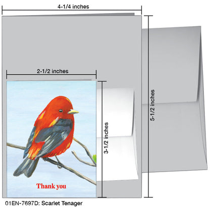 Scarlet Tenager, Greeting Card (7697D)