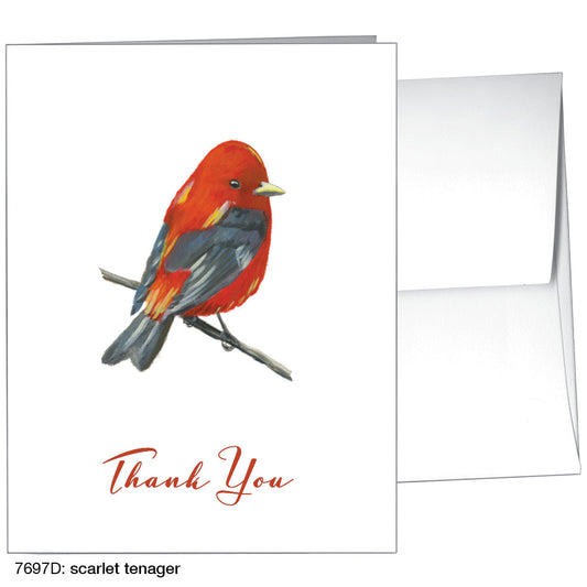 Scarlet Tenager, Greeting Card (7697D), A2, printedcanvas.com