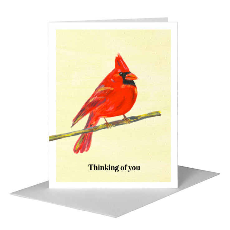 Cardinal, Greeting Card (#7698B) A2 Card Front, www.printedcanvas.com