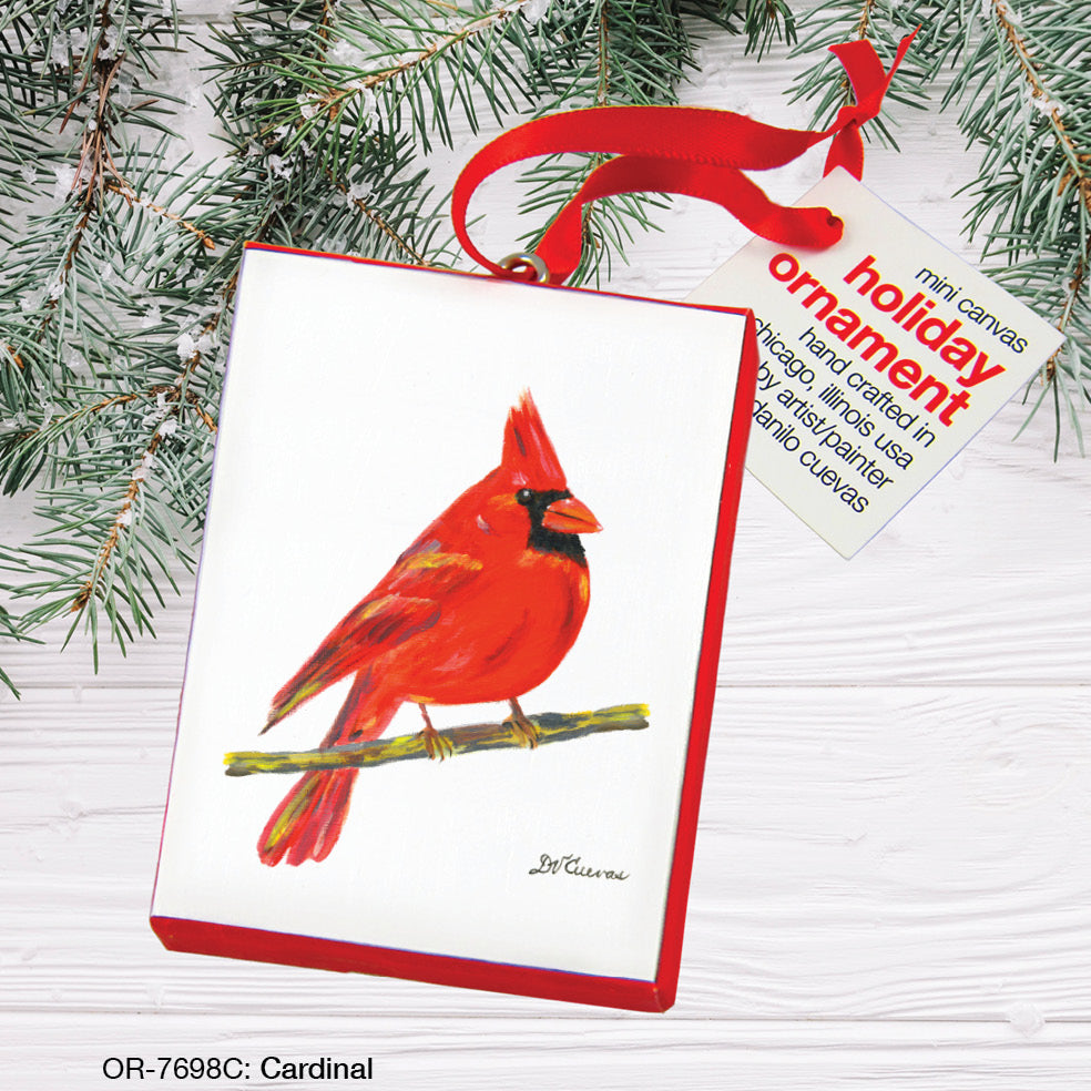 Cardinal, Ornament (OR-7698C), Front, www.printedcanvas.com