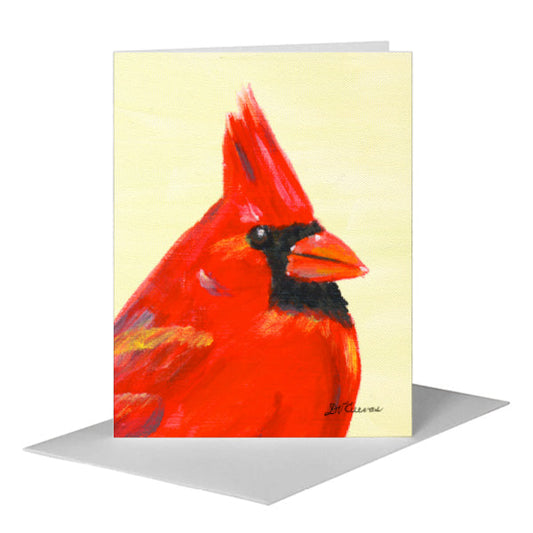 Cardinal, Greeting Card (#7698CA) A2 Card Front, www.printedcanvas.com