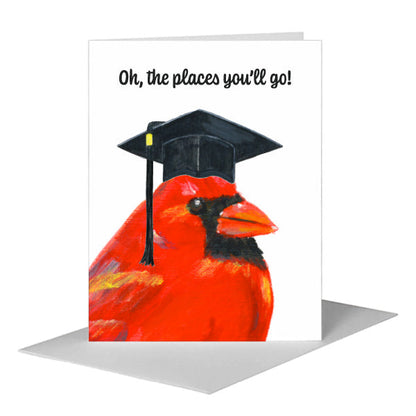 Cardinal, Greeting Card (#7698D) A2 Card Front, www.printedcanvas.com