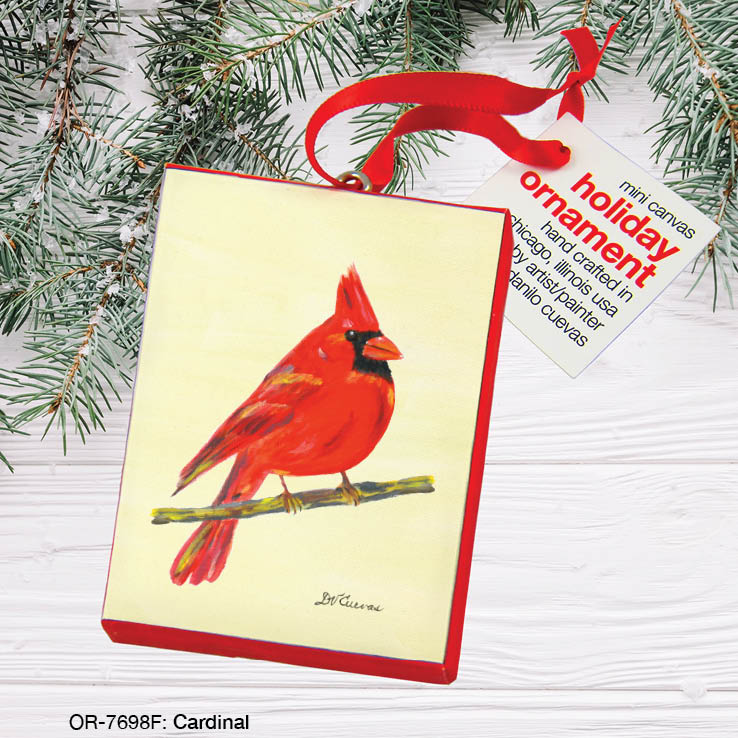 Cardinal, Ornament (OR-7698F), Front, www.printedcanvas.com