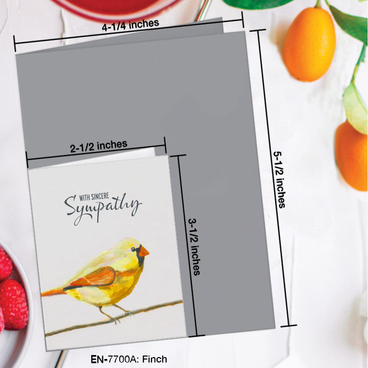 Finch, Greeting Card (7700A), Enclosure, www.printedcanvas.com