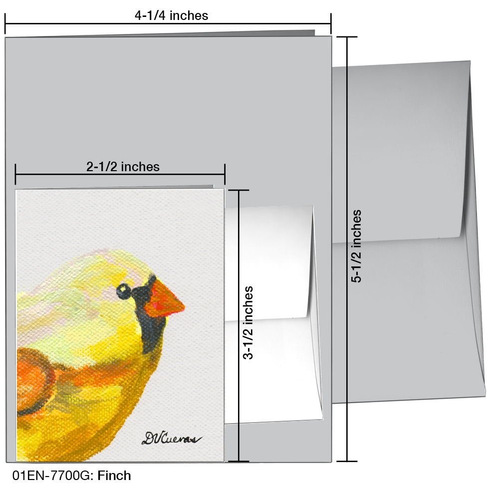 Finch, Greeting Card (7700G), Enclosure, printedcanvas.com