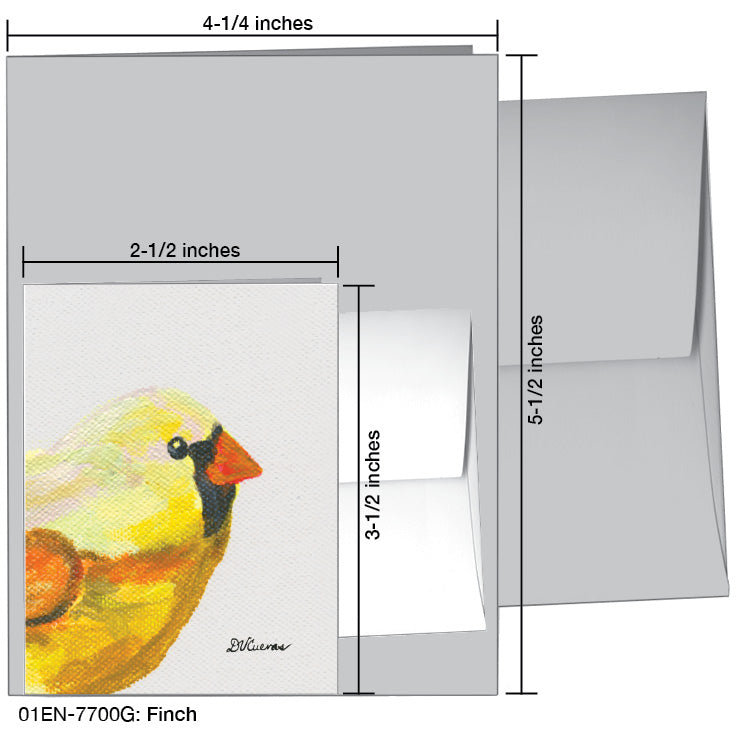 Finch, Greeting Card (7700G), Enclosure Card, www.printedcanvas.com