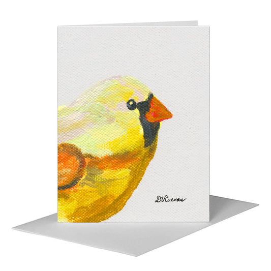 Finch, Greeting Card (#7700G) A2 Card Front, www.printedcanvas.com