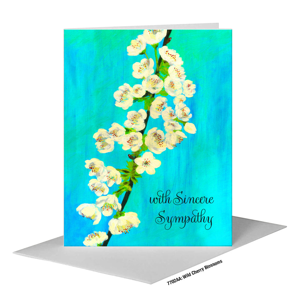 Wild Cherry Blossoms, Greeting Card (#7702AA)