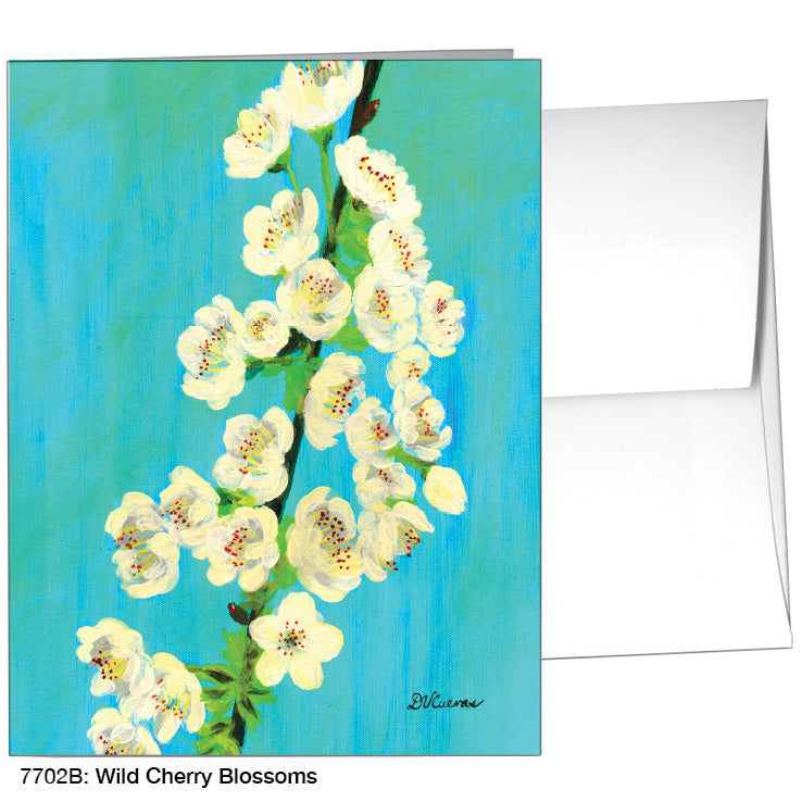 Wild Cherry Blossoms, Greeting Card (7702B), A2 Card, www.printedcanvas.com