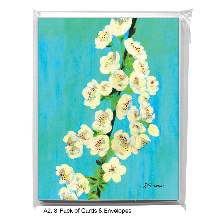Wild Cherry Blossoms, Greeting Card (7702B), 8-Pack, www.printedcanvas.com