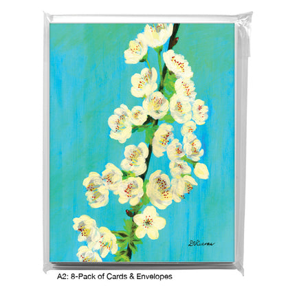 Wild Cherry Blossoms, Greeting Card (7702B), 8-Pack, www.printedcanvas.com