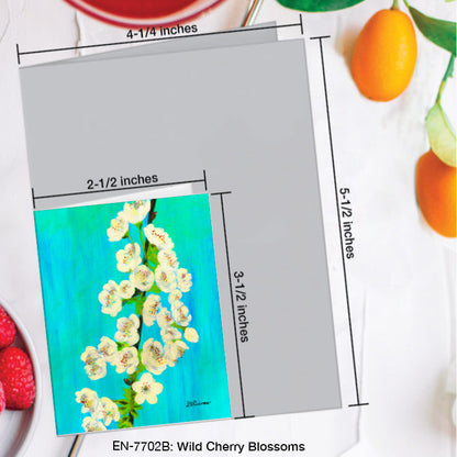 Wild Cherry Blossoms, Greeting Card (7702B), Enclosure Card, www.printedcanvas.com