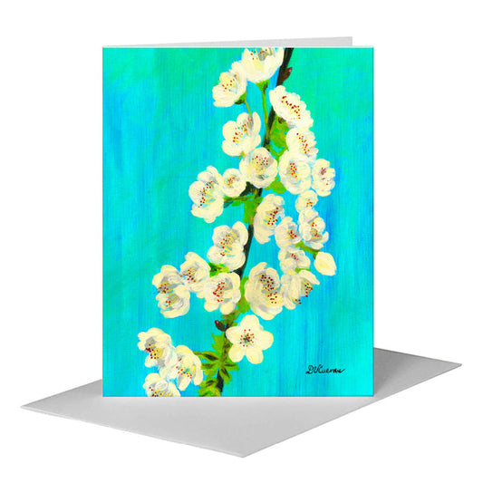 Wild Cherry Blossoms, Greeting Card (#7702B) A2 Card Front, www.printedcanvas.com