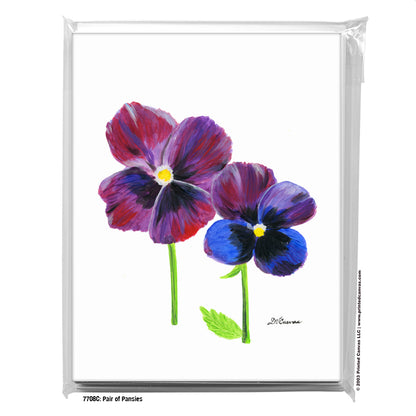 Pair of Pansies, Greeting Card (#7708C)