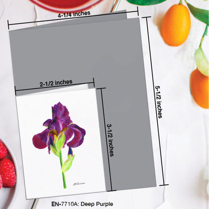 Deep Purple Iris, Greeting Card (7710A), Enclosure Card, www.printedcanvas.com