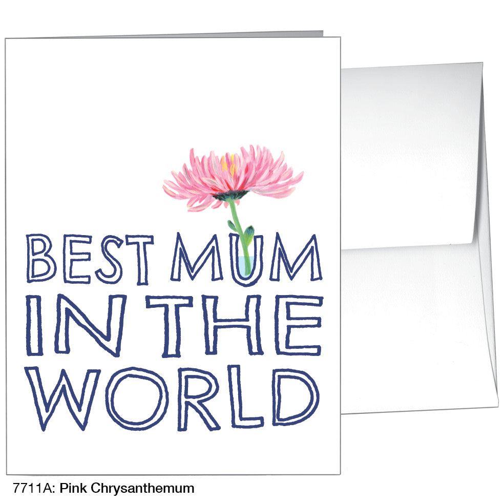 Pink Chrysanthemum, Greeting Card (7711A), A2, printedcanvas.com