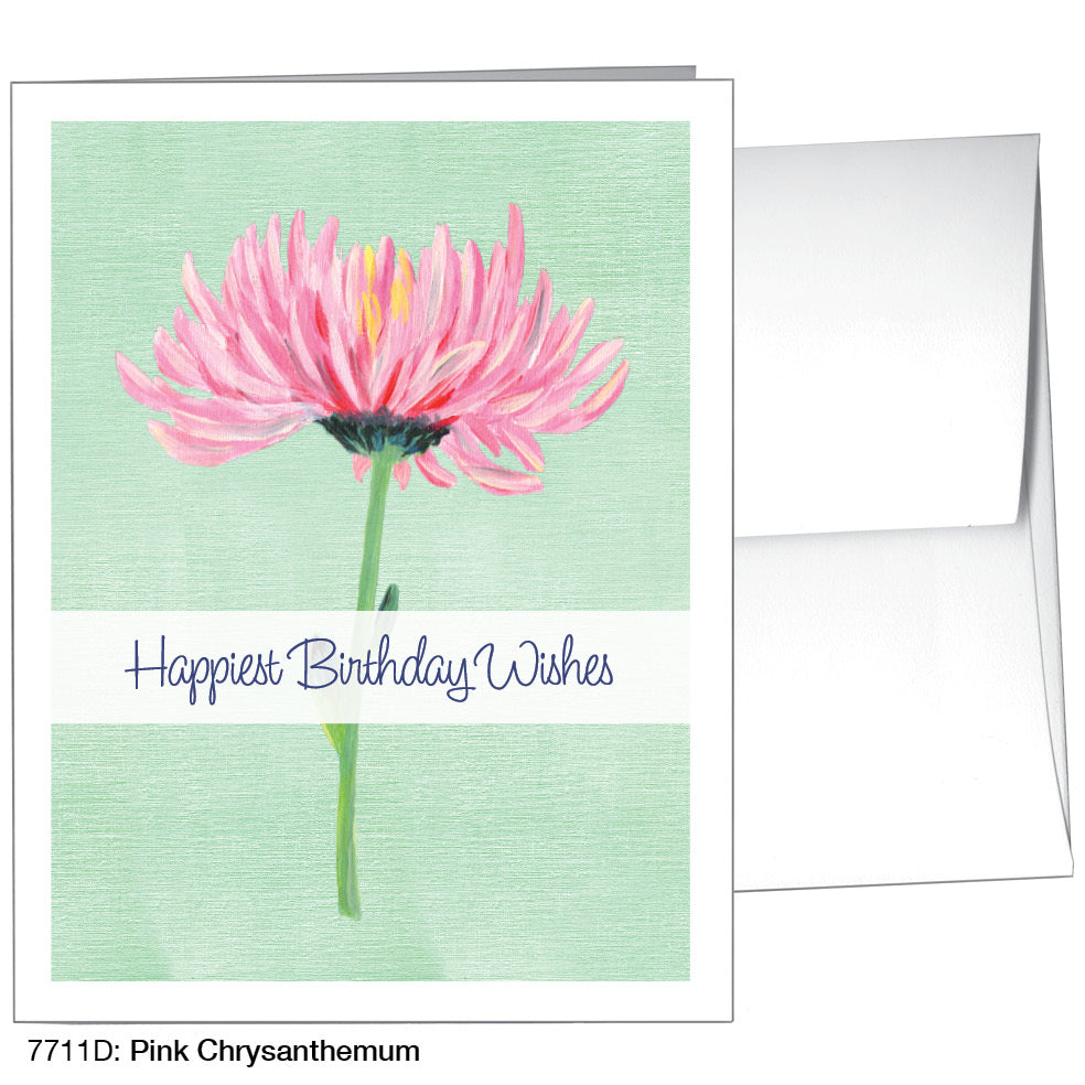 Pink Chrysanthemum, Greeting Card (7711D)
