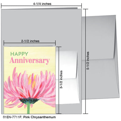 Pink Chrysanthemum, Greeting Card (7711F), Enclosure, www.printedcanvas.com