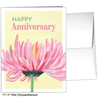Pink Chrysanthemum, Greeting Card (7711F), A2 Card, www.printedcanvas.com
