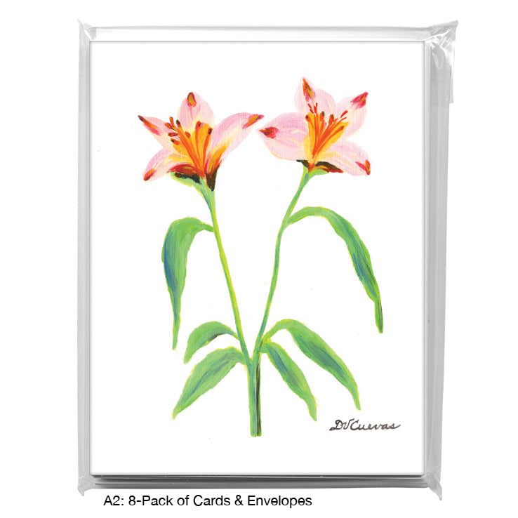Peruvian Lily, Greeting Card (7718A), A2 Card 8-Pack, www.printedcanvas.com
