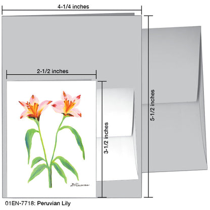 Peruvian Lily, Greeting Card (7718A), Enclosure Card, www.printedcanvas.com