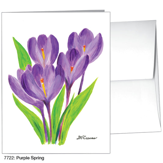 Purple Spring, Greeting Card (7722A), A2 Card Front, www.printedcanvas.com