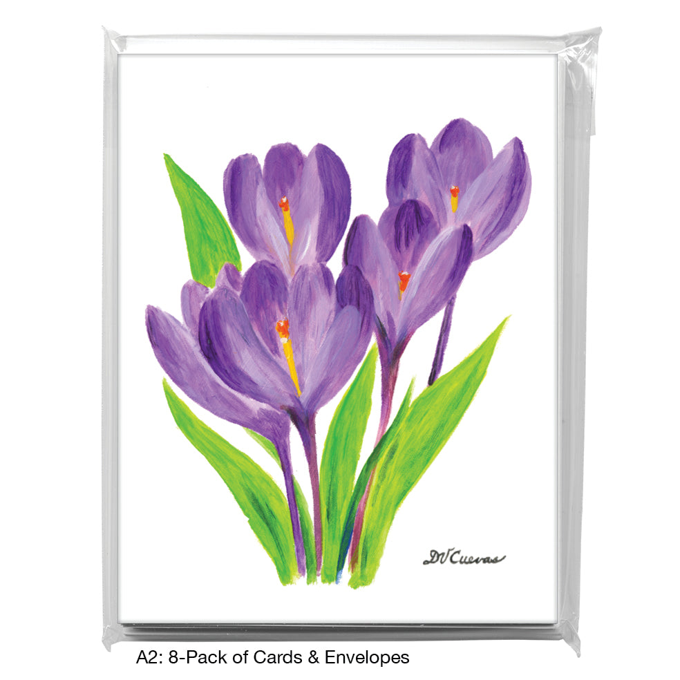 Purple Spring, Greeting Card (7722A), A2 Card 8-Pack, www.printedcanvas.com
