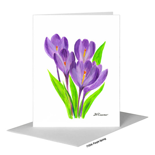 Purple Spring, Greeting Card (#7722A)