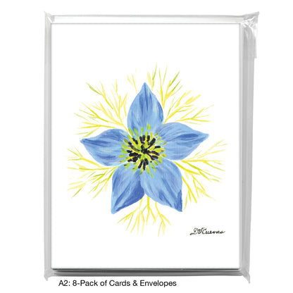 Wild Flower In Blue, Greeting Card (7726)