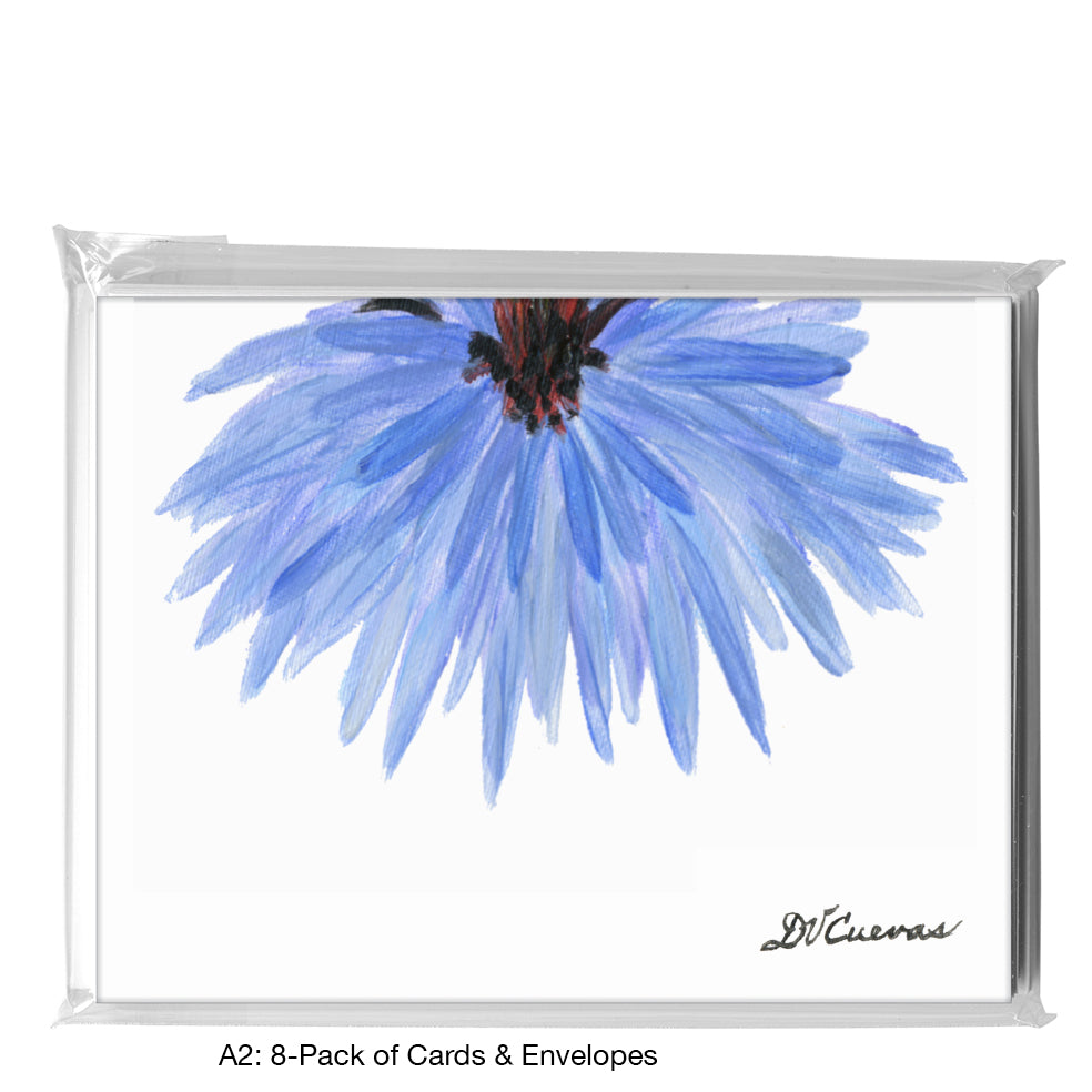 Blue Wild Flower Stem, Greeting Card (7728H)