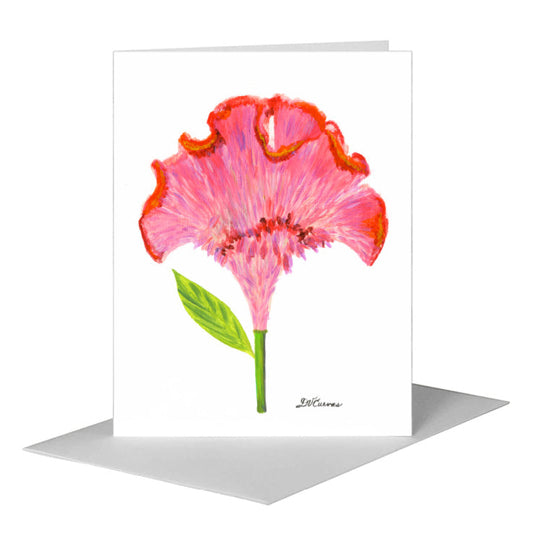 Cockscomb Stem, Greeting Card (#7729A) A2 Card Front, www.printedcanvas.com