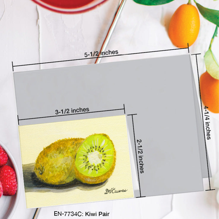 Kiwi Pair, Greeting Card (7734C), Enclosure Card, www.printedcanvas.com