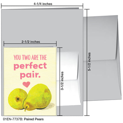 Paired Pears, Greeting Card (7737B), Enclosure, printedcanvas.com