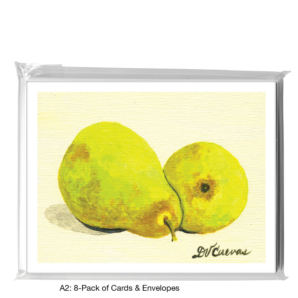 Paired Pears, Greeting Card (7737E), A2 8-Pack, printedcanvas.com