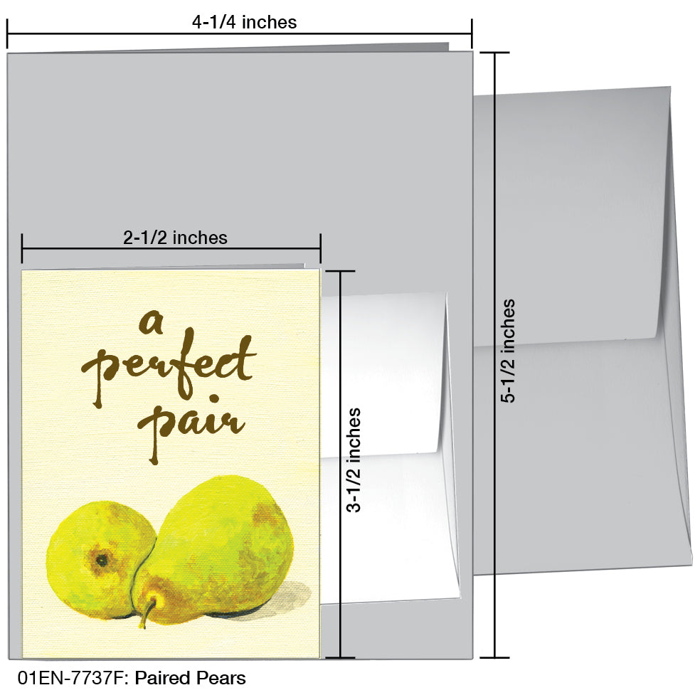 Paired Pears, Greeting Card (7737F), Enclosure, printedcanvas.com