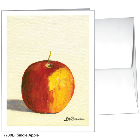 Single Apple, Greeting Card (7738B), A2, printedcanvas.com