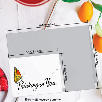 Viceroy Butterfly, Greeting Card (7749E), Enclosure, www.printedcanvas.com