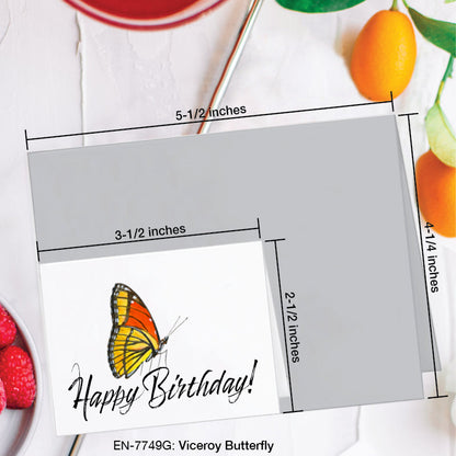 Viceroy Butterfly, Greeting Card (7749G), Enclosure, www.printedcanvas.com