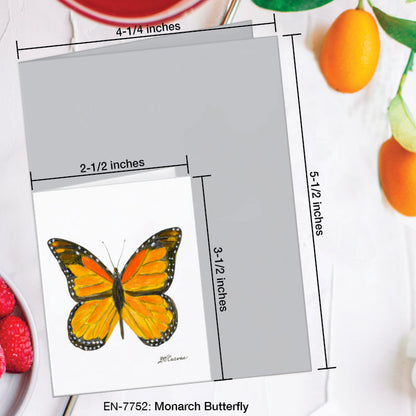 Monarch Butterfly, Greeting Card (7752B), Enclosure Card, www.printedcanvas.com