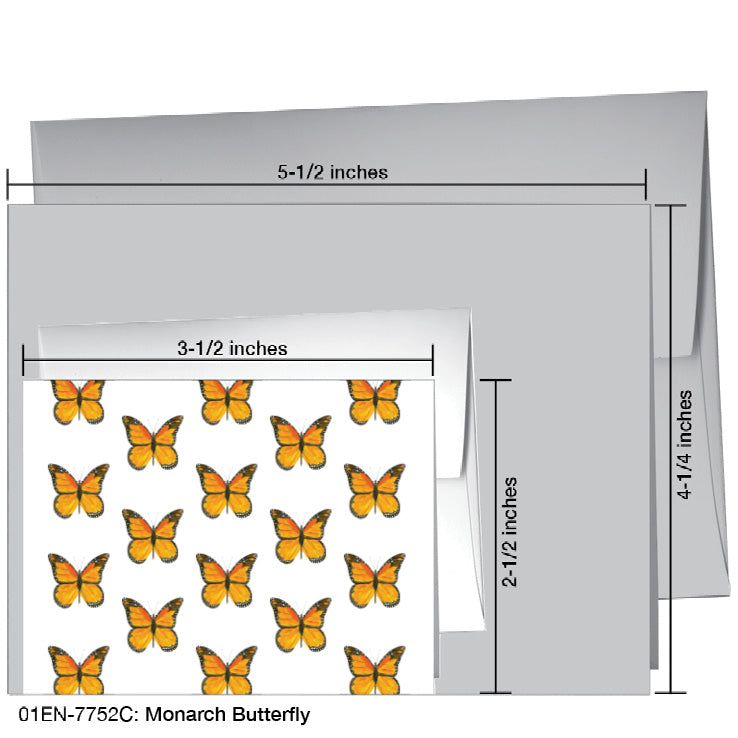 Monarch Butterfly, Greeting Card (#7752C), Enclosure, www.printedcanvas.com