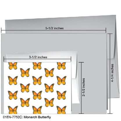 Monarch Butterfly, Greeting Card (#7752C), Enclosure, www.printedcanvas.com