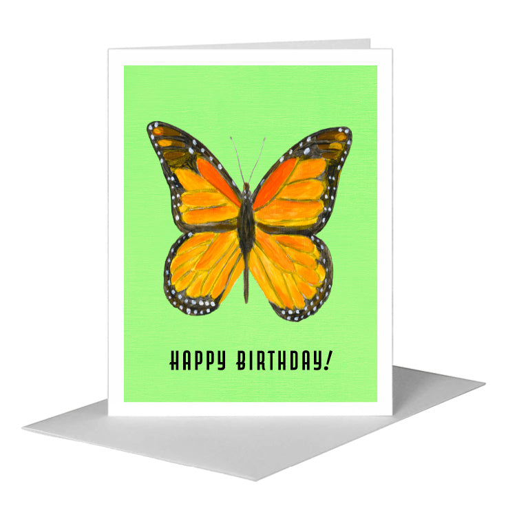 Monarch Butterfly, Greeting Card (#7752D), A2 Card Front, www.printedcanvas.com