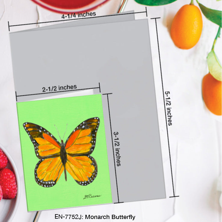 Monarch Butterfly, Greeting Card (7752J), Enclosure Card, www.printedcanvas.com