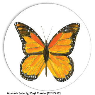 Monarch Butterfly, Vinyl Coaster (CST-7752) - Printed Canvas