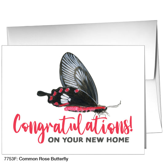 Common Rose Butterfly, Greeting Card (7753F)