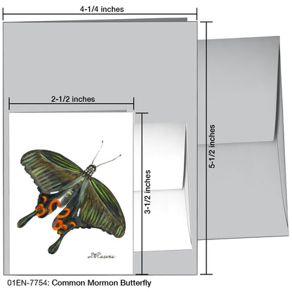 Common Mormon Butterfly, Greeting Card (7754), Enclosure, printedcanvas.com