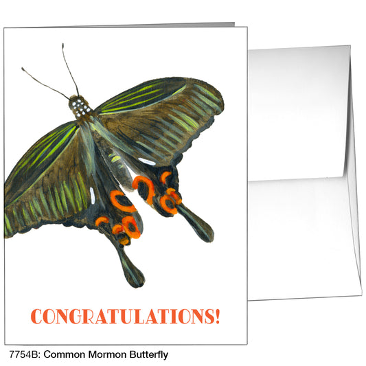Common Mormon Butterfly, Greeting Card (7754B)