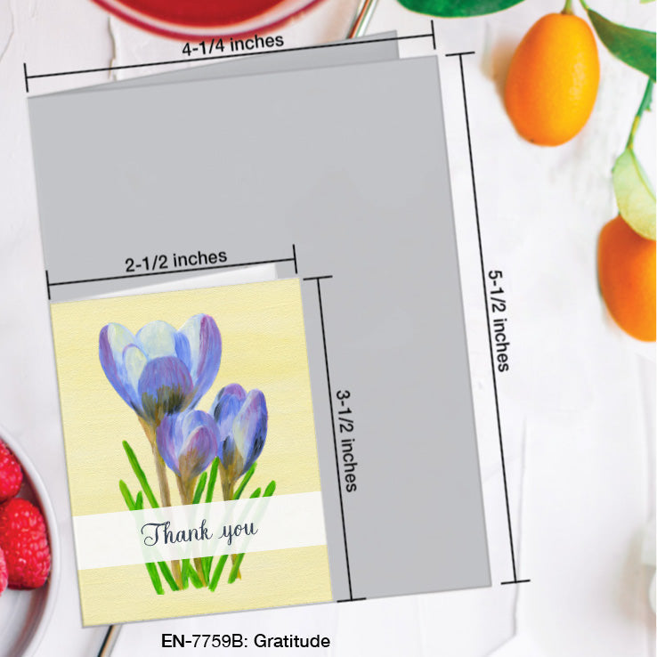 Gratitude, Greeting Card (7759B), Enclosure Card, www.printedcanvas.com